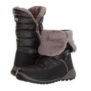 NORTH FACE Girls Size 4 Amore II Winter Boots Navy Blue Water Resistant Warm